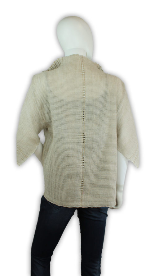 Jacket sweater linen neutral