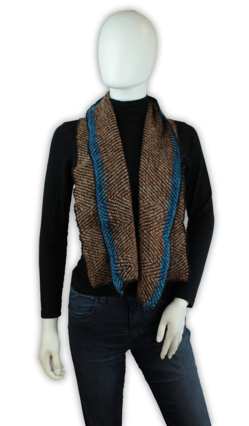 Small scarf brown blue