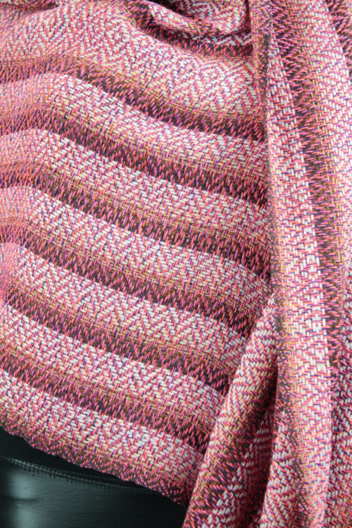 Scarf wool cotton pink